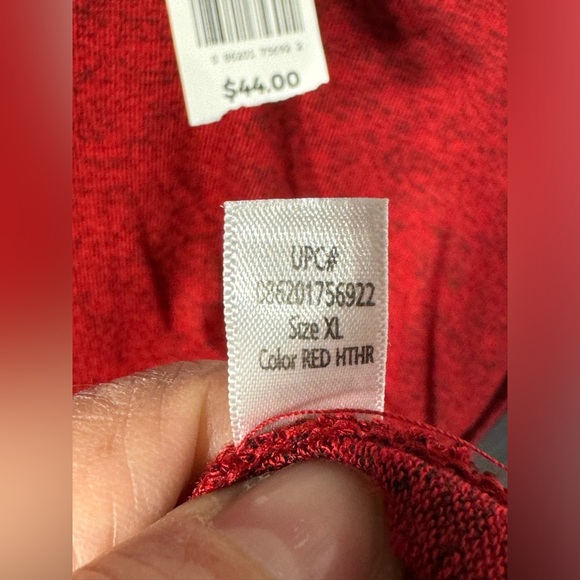Cuddl Duds hoodie. Heathered red color size XL NWT - Picture 7 of 7